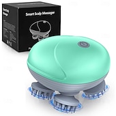 ieftine Jucării electronice-Aparat de masaj portabil modernizat pentru animale de companie, pentru câini și pisici, aparat electric de masaj pentru pisici și câini, cu 4 capete de masaj rotative, trei moduri, pentru ameliorarea