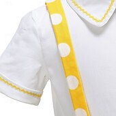 preiswerte Kleider-Vintage inspiriert Midlänge A-Linie Kleid Swing-Kleid Kurze Ärmel Tupfen A-Linie Kostüm Mädchen Kindertag Maskerade Urlaub Alltagskleidung Kinder Kleid Abschlussballkleider Sommer Frühling
