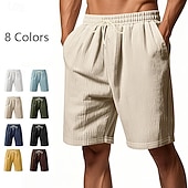 economico Pantaloncini casual-Per uomo Shorts Pantaloncini casual Pantaloncini di velluto a coste Coulisse Elastico in vita Gamba Dritta Semplice Comodità Traspirante Lunghezza al ginocchio Sport all'Aperto Quotidiano Ferie Moda