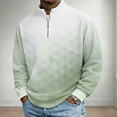 Χαμηλού Κόστους Ανδρικό γεωμετρικό πόλο-Ανδρικά Βαθμίδα Γεωμτερικό Πόλο Μακρυμάνικο Όρθιος γιακάς Καθημερινό Ένδυση γυμναστικής και άθλησης Διακοπές Ένδυση γυμναστικής και άθλησης Καθημερινά 3D εκτύπωση Άνοιξη Φθινόπωρο