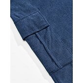 abordables pantalons décontractés-Homme Pantalons Pantalon en velours côtelé Pantalons Amples Pantalon décontracté Taille Élastique Jambe Droite Couleur Unie Confort Évacuation de l'Humidité Longueur complète Occasionnel Quotidien