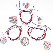  250e anniversaire des États-Unis Bracelet Occasionnel Adulte Unisexe Jour de l'Indépendance / 4 Juillet 4 Juillet Soirée Performance Se déguiser