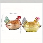 halpa Keittiön säilytysratkaisut-vintage lasinen kananpesäkulho kannella, suuri jalustallinen kukkokarkkikulho &amp;kristallinen välipalapurkki, maalaistalon kananpesäpöydän sisustus, sopii välipaloille, jälkiruoalle, kekseille