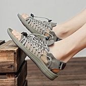 economico Infradito da Vacanza-sandali da uomo color cuoio con cinturini regolabili, traspiranti e comodi, ideali per attività estive all'aperto e vacanze