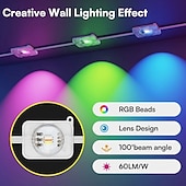 abordables Luces de Hogar Inteligente-Luces exteriores permanentes, iluminación inteligente RGB para aleros con aplicación y control remoto, 100 pies/150 pies/200 pies, resistente al agua IP67, sincronización de música y escenas de bricolaje para decoración, decoración de jardín, casa, fiesta