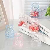 billiga bagage- och reseförvaring-12 st söta björnformade godisaskar, genomskinliga fyllbara ornament, godisbehållare godsaksaskar, bröllopspresentaskar förvaringsbehållare godisburkar, för brudshower bröllop alla hjärtans dag