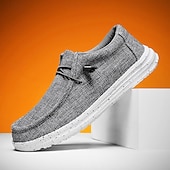 abordables Chaussures Décontractées à Lacets-Chaussures décontractées grises en maille pour homme, tige légère et respirante, semelle confortable et rembourrée, style décontracté moderne idéal au quotidien et en voyage.