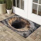 levne Doormaty-3D optická iluze rohožka 2D plochý tisk hluboký otvor design unikátní a poutavý vstupní koberec do domu