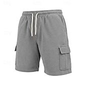 halpa Rennot shortsit-Miesten Shortsit Rennot shortsit Vakosametti shortsit Teksturoituja shortseja Tasku Joustava vyötärö Tavallinen Solid Color Mukavuus Hengittävä Polven yläpuolella Kausaliteetti ulko- Hiekkaranta Loma