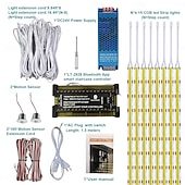 billiga Plug Strip Lights-Bluetooth-app intelligent rörelseutlöst LED-trappbelysningskit 12–32 st 4,1 fot kapbar COB-LED-remsa för inomhus-LED-trappbelysning utrustad med strömbrytare och kabel