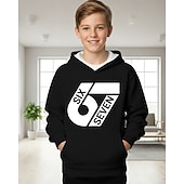 abordables Humour Drôle 3D de Garçon-Unisexe Garçons 3D Graphique Argot drôle 67 Sweat à Capuche Pull manche longue Impression 3D Printemps Automne Sports Mode Streetwear Enfants 4-12 ans À capuche Extérieur Occasionnel Quotidien Coupe