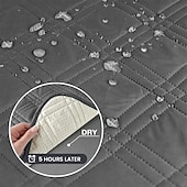 billige Reclinerdeksel-100 % vanntett sofatrekk lenestoltrekk lenestoltrekk sklisikkert hundestoltrekk møbelbeskytter vaskbart trekk med lomme elastiske stropper for kjæledyr hunder (mørk grå, 23,6")