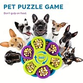 cheap Chew Toys-3-Layer Interactive Dog Puzzle Feeder | Durable PP Material, Multi-Color, Slow Feeder for IQ and Smell Training, Engaging Mealtime Activity for Dogs