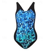 billiga One Pieces Rash Guards-Dam Baddräkt Baddräkter One Pieces Lutning UV-skydd Elastisk Ärmlös Badkläder Baddräkt Surfing Dykning Simmning Sommar
