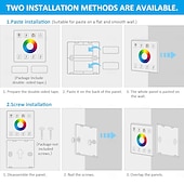 levne Vypínače-Stmívač LED pásků 2,4G RF bezdrátové dálkové ovládání stmívatelný nástěnný stmívač vhodný pro jednobarevné dvoubarevné RGB RGBW RGBCCT LED pásky DC5V-24V 10-50A jednokanálový stmívač