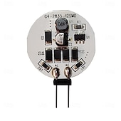 رخيصةأون أضواء LED ثنائي الدبوس-مصباح LED G4، مزود بوظيفة حماية من التداخل الكهرومغناطيسي، أبيض/أبيض دافئ، ثنائي الأطراف، قرص LED، طرف جانبي JC، جهد منخفض 12-24 فولت تيار متردد/مستمر، مؤشر تجسيد اللون 85، 350 لومن، 10 قطع
