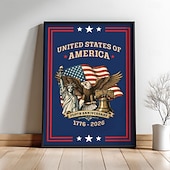 abordables Hasta 30 $-Cartel de aniversario 250 de EE.UU. cartel de cumpleaños americano pancarta de cartel del Día de la Independencia de EE.UU. águila campana Estatua de la Libertad patriota