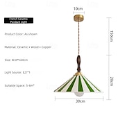 رخيصةأون تصميم الطبل والمخروط-30 cm تصميم الجزيرة أضواء معلقة خزفي ستايل حديث مطلي طلاء ملون عتيق 110-240 فولت