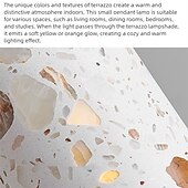 رخيصةأون تصميم الأسطوانة-12 cm تصميم الجزيرة أضواء معلقة حجر طلاء ملون معاصر 110-240 فولت