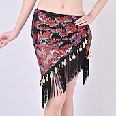 abordables Tenues de danse du ventre-Foulard de hanche à paillettes multicolores de Samba Dancewear - Costume de performance