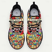 levne Pánské boty-Pánské barevné sváteční tenisky – pruhy a zábavné vzory na Mardi Gras, ideální na karneval, Mardi Gras a pouliční slavnosti