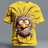  Voor heren dier Grappig T-shirt Korte mouw T-shirt 3D-afdrukken Strakke ronde hals Overhemd overdreven Ontwerper Feest Feestdagen blauw Wit Geel Zomer Lente Kleding S M L XL XXL XXXL