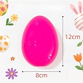 cheap Novelty Toys-18/30 Pcs Large Plastic Easter Eggs, 4.8 Inch Colorful Jumbo Fillable Eggs for Easter Egg Hunt, Easter Basket Stuffers, Basket Fillers, Party Favors, Classroom Prizes, Treat Candy Containers