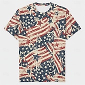  Patriotic T-shirt Graphic Tee USA Retro Vintage Patriotic T-shirt Sleeve 1776-2026 for Unisex Adults' 3D Print  for Independence Day / the Fourth of July 4th of July