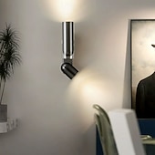 abordables Appliques murales d'intérieur-Applique murale de luxe en acier inoxydable noir et or rose, projecteur LED décoratif à angle réglable, lustre