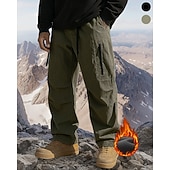 economico Fondi-Per uomo Pantaloni Cargo Pantaloni da escursionismo Cappotto invernale pantaloni della tuta Inverno Autunno Esterno Vestibilità regolare Impermeabile Antivento Caldo Pantaloni Tasca Nero Verde