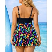 halpa Surfing Tankinit ja Bikinis-Naisten Vakio Uimapuku Tankini 2-osainen Kukat Trooppinen Nopea kuivuminen Elastinen Hihaton Uima-asut Uimapuku Lainelautailu Hiekkaranta Uinti Kesä