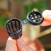 abordables Riego e irrigación-50 cestas de fertilizante de plástico resistentes para plantas con tapa de cúpula: liberación automática de nutrientes, drenaje de fondo abierto, macetas apilables para viveros de interior/exterior,