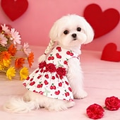 Недорогие Праздник-Собаки Платья Симпатичные Стиль Мягкий Влажная чистка Мода Удобный День Святого Валентина День Святого Валентина Собака