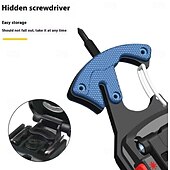 preiswerte Taschenlampen-Multifunktionaler Schlüsselanhänger mit LED-Arbeitsleuchte, Zigarettenanzünder, USB-Ladeanschluss und verstecktem Schraubendreher – ein kompaktes Multifunktionswerkzeug, ideal für Campingausflüge.