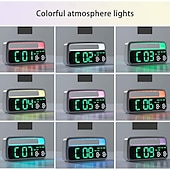 preiswerte Intelligente Dekorative Lichter-Digitaler Wecker für Wohnzimmer und Schlafzimmer mit großer, dimmbarer und lauter Alarmfunktion, Wochentagsanzeige und LED-Digitalanzeige.