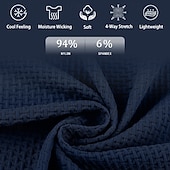 cheap Waffle Knit Tee-Men's Waffle Tee Cool Shirt Tee Top Short Sleeve Crew Neck Summer Striped Vintage Fashion Crewneck Work Office / Career Casual Black White Navy Blue Top Tee for Men