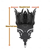 olcso kiegészítők-Karnevál 2026 Riói Karnevál Szamba Kiegészítők Nők Gótikus Toll Csipke Kesztyűk Hosszú Ujjatlan Hálókesztyűk Természetes Tollakkal Brazíliai Fesztivál Előadói Jelmez