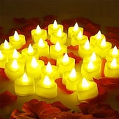 cheap Gifts-Heart Shape LED Candles Light Pack of 24, Flameless Flickering Love Candle Light for Marriage Proposal, Wedding, Valentine's Day, Anniversary, Thanksgiving