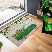 preiswerte Fußmatten-Fußmatte zum St. Patrick's Day, dekorative irische Feiertags-Eingangsmatte mit Kleeblättern und keltischen Mustern für festliche Heim- und Türdekoration