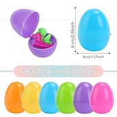 cheap Easter Eggs-24 Pack Easter Eggs Plastic Pre-Filled with Mochi Squishy Toys for Kids, Easter Egg Hunt Party Favors, Easter Basket Stuffers for Boys Girls Toddlers
