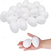 Недорогие Необычные игрушки-Набор из 160 пасхальных подвесных яиц, белые пластиковые пасхальные украшения, пасхальные поделки своими руками, пасхальные украшения, набор расписных яиц, пасхальная тематика.