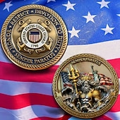 billige U.S. 250-årsjubileum-U.S. Coast Guard minnemynt 250-årsjubileum metall utfordringsmynt patriotisk militær samleobjekt heder og tjeneste hyllestgave veteraner aktive og samlere semikvadransjubileum