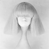 economico Parrucche da festa-parrucca sintetica lady gaga parrucca bob dritta corta castano scuro grigio argento biondo scuro rosa verde capelli sintetici 12 pollici da donna comode e soffici parrucche di carnevale rosso rosa