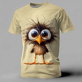  Per uomo Animale Uccello Divertente Maglietta Manica Corta maglietta Stampa 3D Girocollo Camicia Esagerato Designer Feste Ferie Bianco Viola Verde Estate Primavera Abbigliamento S M L XL XXL XXXL