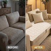 cheap Sofa Cover-Pet Couch Cover for 3 Cushion Sofa, Non-Slip Fuzzy Couch Cover for Dogs Washable, Thick Soft Sofa Slipcovers Cushion Protector Pet Friendly