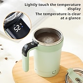 cheap Mugs &amp; Cups-Magnetic Blending Coffee Cup with Straw Lid, 304 Stainless Steel Mixer, 7000 RPM Fast Blending for Smoothies &amp; Coffee, USB-Rechargeable for home/Office/Travel (Hot/Cold Drinks)