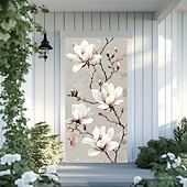 cheap Garage &amp; Door Banners-Realistic 3D Green Bamboo Doorway Curtain Japanese Zen Style Hanging Banner Privacy Screen for Home Office Studio Decor