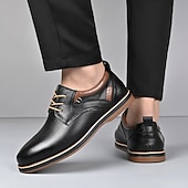 preiswerte Lässige Schnürschuhe-Marineblaue Herren-Business-Casual-Schuhe aus Kunstleder – bequeme und stilvolle Schuhe für Büro und Golf