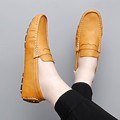 billiga Casual loafers-Herrloafers i läder – bekväma slip-ons för vardagsbruk, kontor och resor