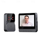 Χαμηλού Κόστους Συστήματα Ενδοεποικινωνίας Θυροτηλεόρασης-ασύρματο οπτικό κουδούνι πόρτας με οθόνη 4,3 ιντσών IPS οθόνη 2,4g ασύρματο έξυπνο βίντεο υψηλής ευκρίνειας ing intelnt κουδούνι πόρτας για βίλα, γραφείο, διαμέρισμα
